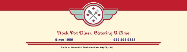 Stock Pot Diner, Catering & Limo - Since 1989                                        989-893-9332  